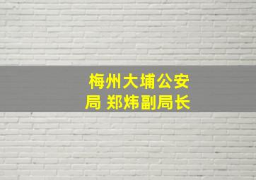 梅州大埔公安局 郑炜副局长